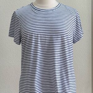 Classic Black and White Striped Women’s Tee Shirt